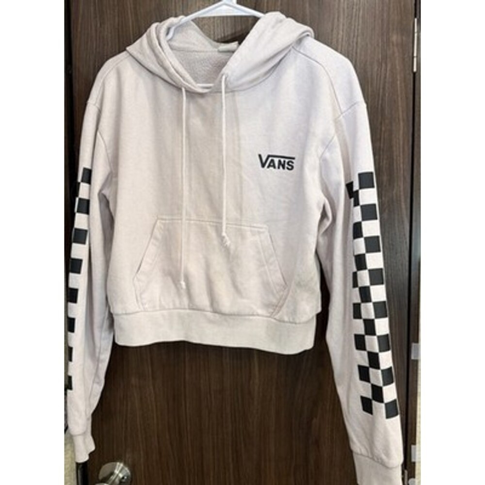 Vans Off The Wall Cropped Hoodie Grunge Skater Light Violet **SEE Pics For Flaws